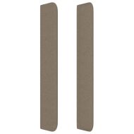 Горна табла за легло с уши, таупе, 183x16x118/128 см, плат