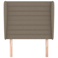 Горна табла за легло с уши, таупе, 93x23x118/128 см, плат