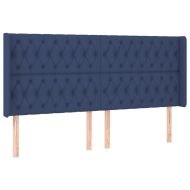 Боксспринг легло с матрак и LED, синя, 200x200 см, плат