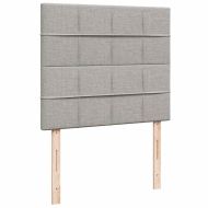 Боксспринг легло с матрак и LED, светлосиво, 120x190 см, плат