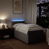 Боксспринг легло с матрак, таупе, 80x200 см, плат