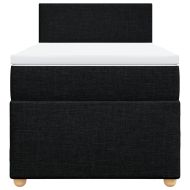 Боксспринг легло с матрак, черно, 90x200 см, плат