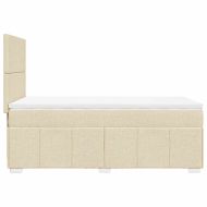 Боксспринг легло с матрак, кремава, 80x200 см, плат