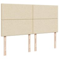 Боксспринг легло с матрак, кремава, 180x200 см, плат