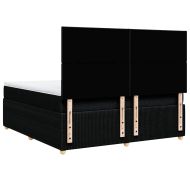 Боксспринг легло с матрак, черно, 180x200 см, плат