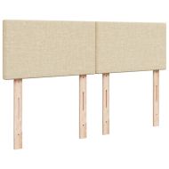 Боксспринг легло с матрак, кремава, 160x200 см, плат