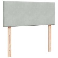 Османска легло с матрак и LED, светлосиво, 120x200 см, кадифе