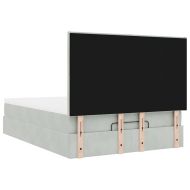 Османска легло с матраци и LED, светлосиво, 140x200 см, кадифе
