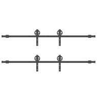 Комплект механизъм за плъзгаща врата, 400 см, стомана, черен