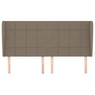 Горна табла за легло с уши, таупе, 183x23x118/128 см, плат