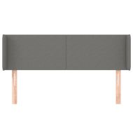 Горна табла за легло с уши, тъмносива, 147x16x78/88 см, плат