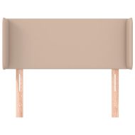 Горна табла за легло, капучино,103x16x78/88 см, изкуствена кожа
