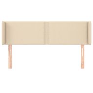Горна табла за легло, кремава, 147x16x78/88 см, плат
