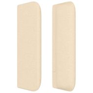 Горна табла за легло, кремава, 147x16x78/88 см, плат