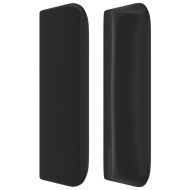 Горна табла за легло, черна,183x16x78/88 см, изкуствена кожа