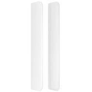 Горна табла с уши, бяла, 103x16x118/128 см, изкуствена кожа