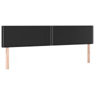 LED горна табла за легло, черна, 180x5x78/88см, изкуствена кожа