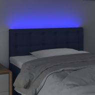 LED горна табла за легло, синя, 80x5x78/88 см, плат