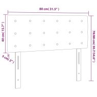 LED горна табла за легло, синя, 80x5x78/88 см, плат
