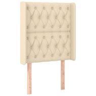 Боксспринг легло с матрак и LED, кремаво, 80x200 см, плат