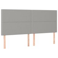 Боксспринг легло с матрак и LED, светлосиво, 180x200 см, плат