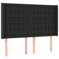 Боксспринг легло с матрак LED черно 140x190 см изкуствена кожа