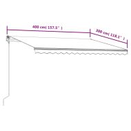 Автоматично прибиращ се сенник, 400x300 см, оранжево и кафяво