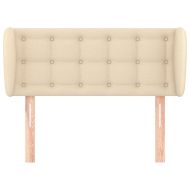 Горна табла за легло с уши, кремава, 83x23x78/88 см, плат