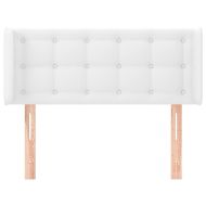 Горна табла за легло, Бяла, 93x16x78/88 см, изкуствена кожа