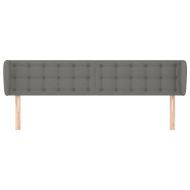 Горна табла за легло, тъмносива, 163x16x78/88 см, плат