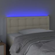 LED Горна табла за легло, кремава, 100x5x78/88 см