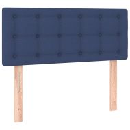 Боксспринг легло с матрак и LED, синя, 90x200 см, плат