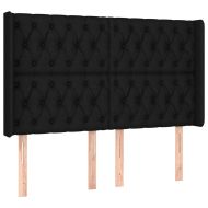 Боксспринг легло с матрак и LED, черно, 160x200 см, плат