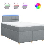 Боксспринг легло с матрак, светлосиво, 120x200 см, плат