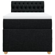 Боксспринг легло с матрак, черно, 80x200 см, плат