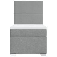 Боксспринг легло с матрак, светлосива, 90x190 см, плат