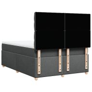 Боксспринг легло с матрак, тъмносиво, 140x190 см плат