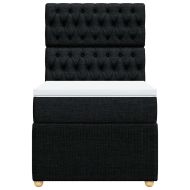 Боксспринг легло с матрак, черно, 100x200 см, плат