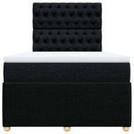 Боксспринг легло с матрак, черно, 120x190 см, плат