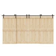 Комплект механизъм за плъзгаща врата, 400 см, стомана, черен