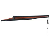 Прибираща се тента оранжево и кафяво 3x2,5 м плат и алуминий