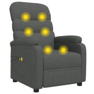 Електрически масажен стол, тъмносив, текстил