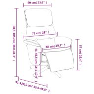 Реклайнер стол с поставка за крака, тъмносив, плат