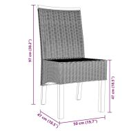 Трапезни столове, 2 бр, кафяви, естествен ратан