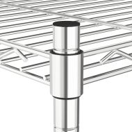 5-етажен стелаж за съхранение с колела 75x35x155 см хром 250 кг