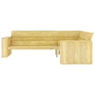 Градинска ъглова пейка, 239 см, импрегнирано борово дърво