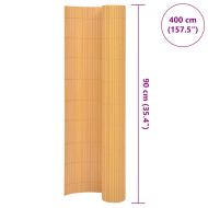 Двустранна градинска ограда, 90x400 см, жълта