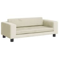 Кучешко легло с разширение кремаво 100x50x30 см кадифе