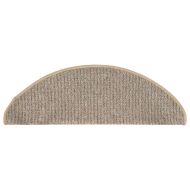 Изтривалки за стълби, 15 бр., 65x21x4 см, кафяви, полукръгли, големи