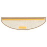 Изтривалки за стълби, 15 бр., 65x21x4 см, кафяви, полукръгли, големи